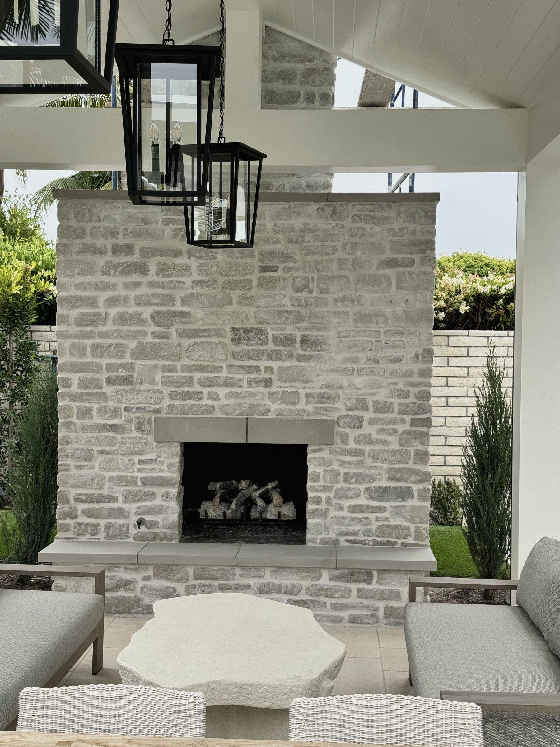 Outdoor fireplace, Orange County