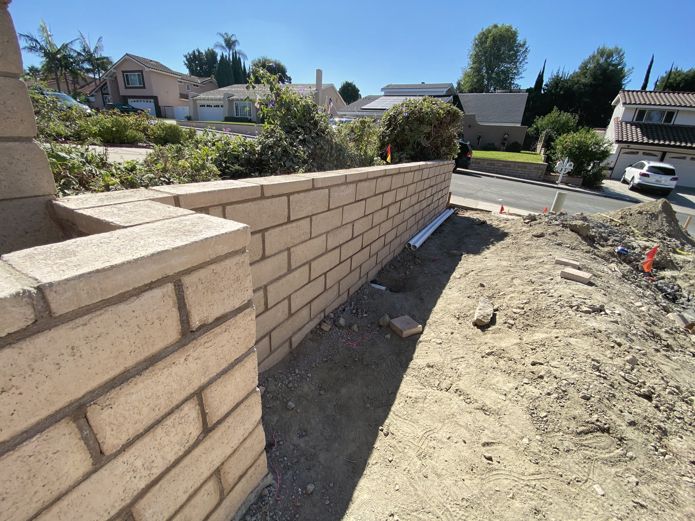 Retaining block walls, Orange County