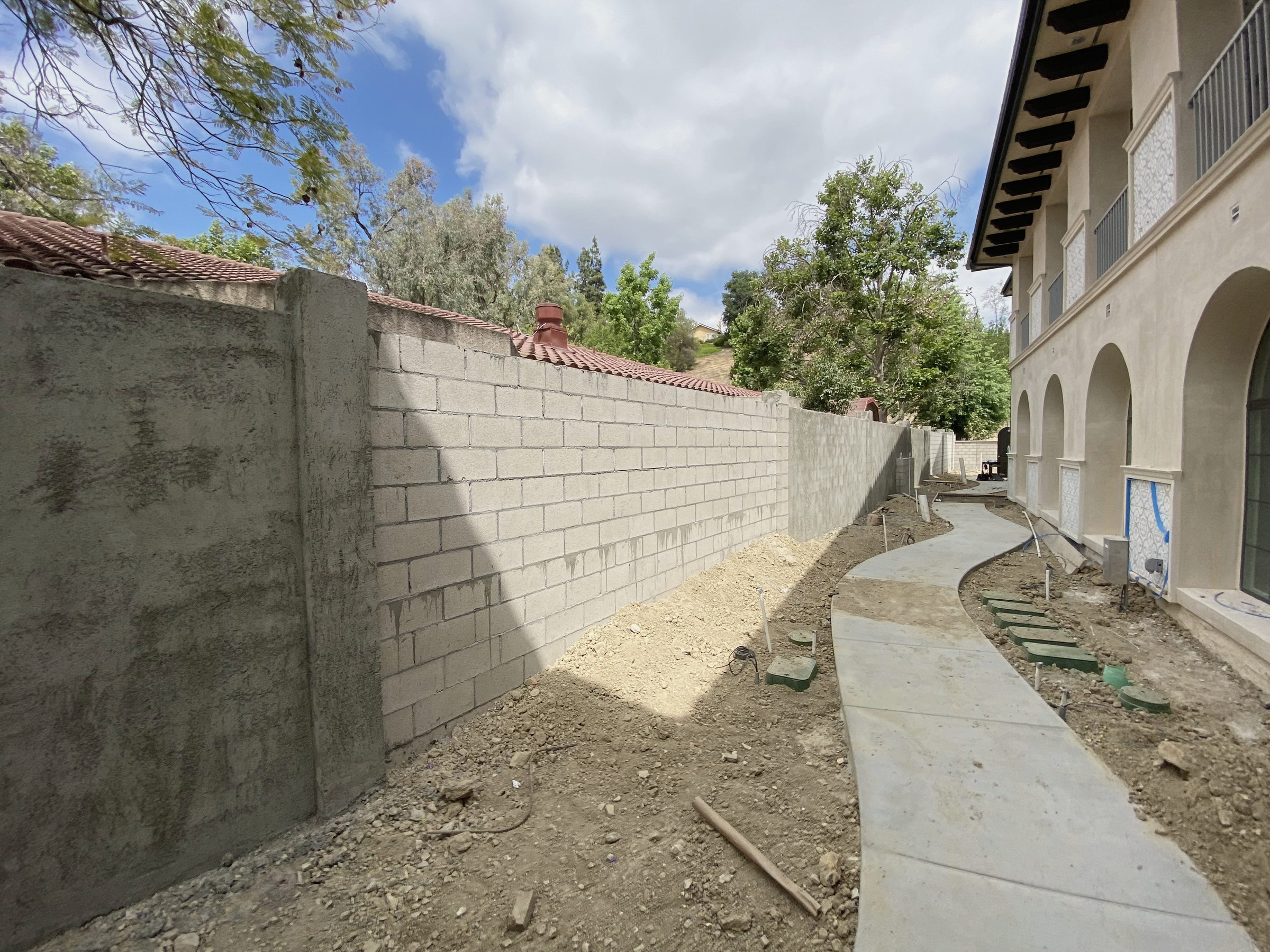 Retaining block walls, Orange County